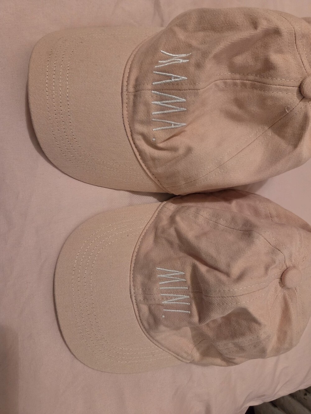 Rae Dunn Blush Pink and Black Logo-Trim Baseball Hat